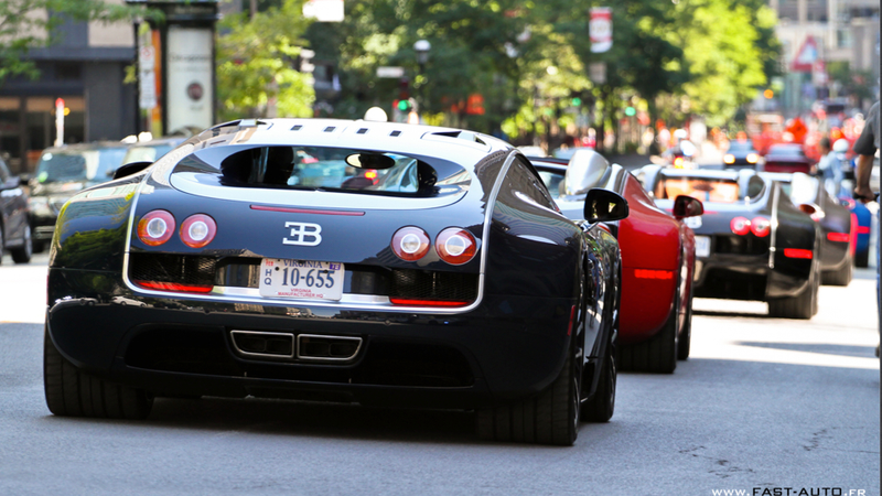 Illustration for article titled This Is $10.6 Million Of Bugatti Veyrons In One Photo